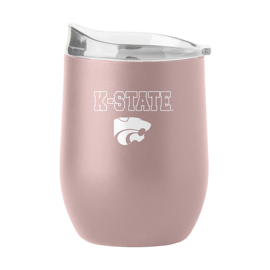 Kansas State 16oz Stencil Powder Coat Curved Bev - Logo Brands - Flyclothing LLC