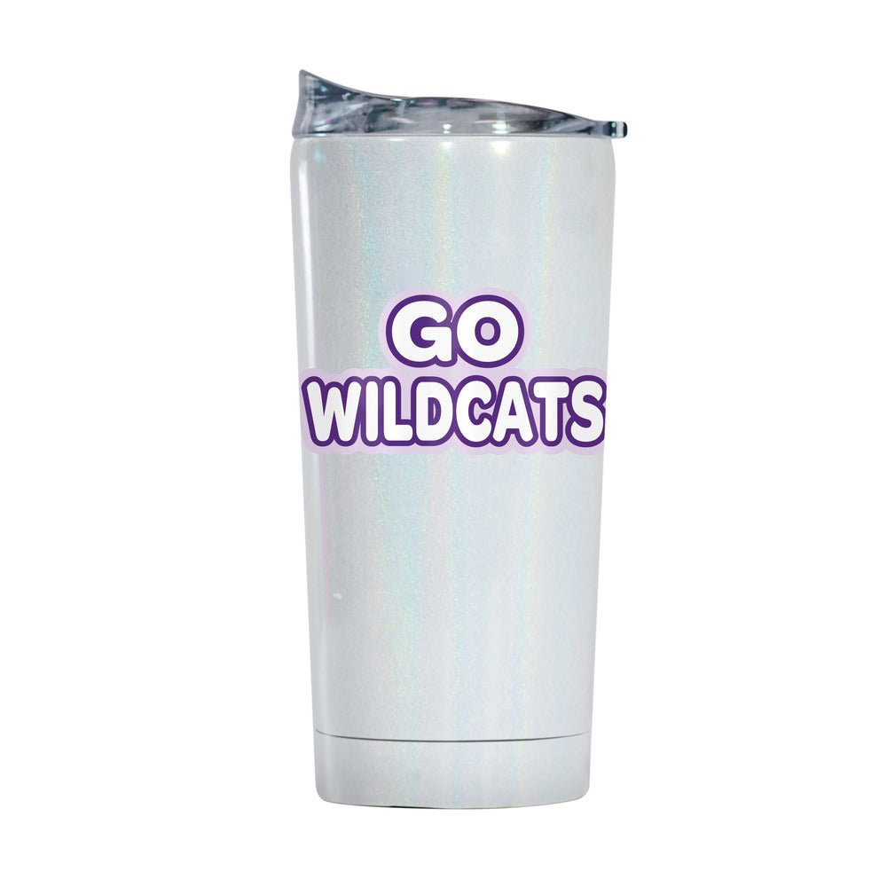 Kansas State 20oz Bubble Iridescent Tumbler - Logo Brands - Flyclothing LLC