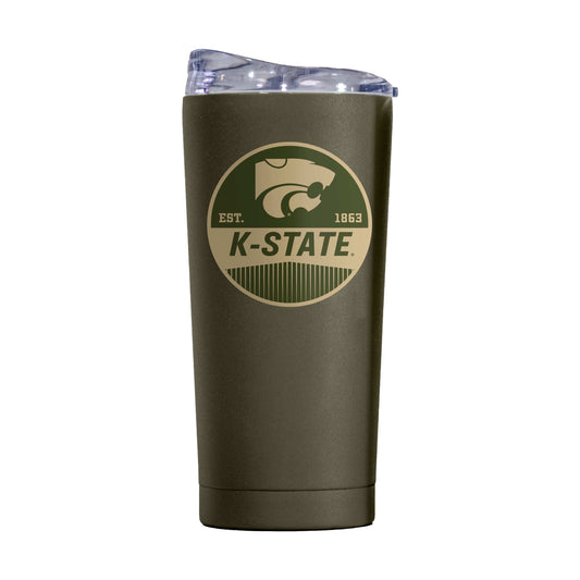 Kansas State 20oz Badge Powder Coat Tumbler - Logo Brands - Flyclothing LLC