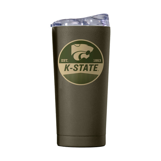 Kansas State 20oz Badge Powder Coat Tumbler - Logo Brands - Flyclothing LLC