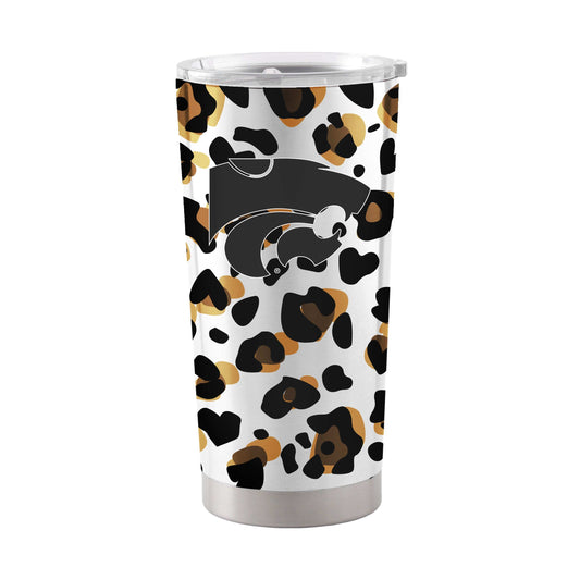 Kansas State 20oz Neutral Leopard Stainless Steel Tumbler - Logo Brands - Flyclothing LLC