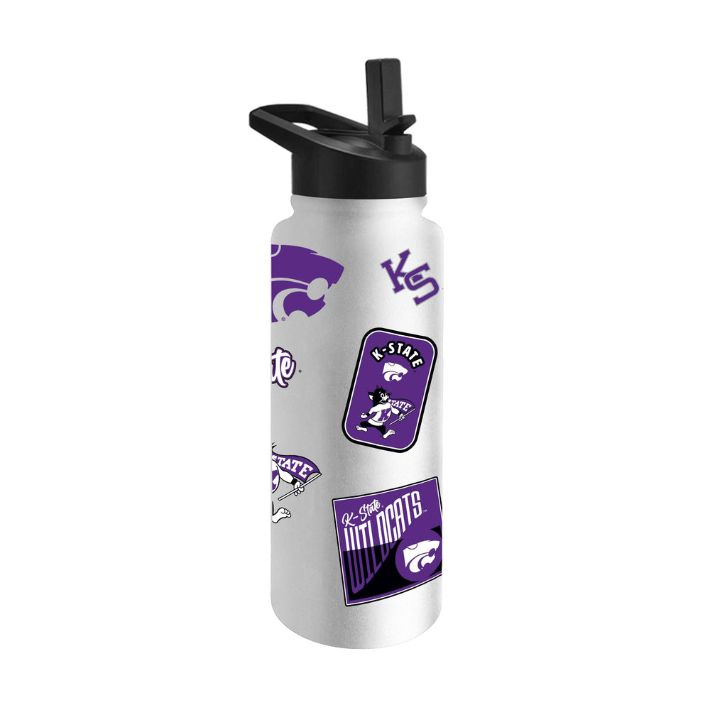 Kansas State 34oz White Dreamweave Quencher Bottle - Logo Brands - Flyclothing LLC