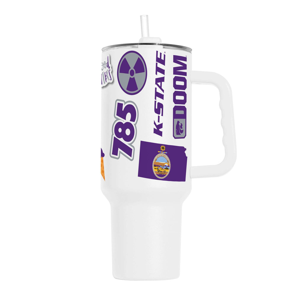 Kansas State 40oz Native Powder Coat Tumbler - Logo Brands - Flyclothing LLC
