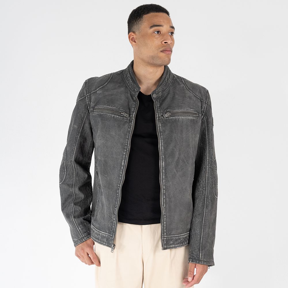 Fabian CF Leather Jacket, Granit