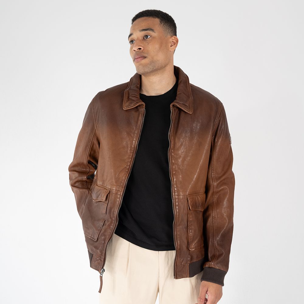 Dawson CF Leather Jacket, Golden Brown