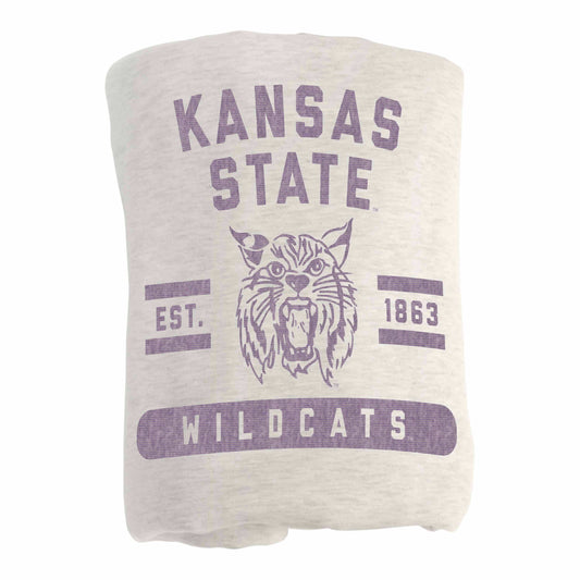 Kansas State Vault Sublimated Sweatshirt Blanket - Logo Brands - Flyclothing LLC