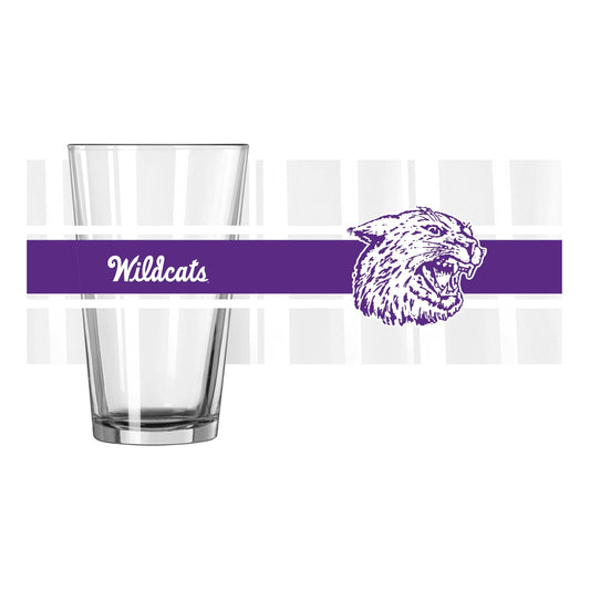 Kansas State Vault 16oz Stripe Pint Glass - Logo Brands - Flyclothing LLC