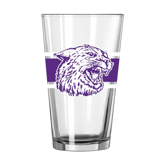 Kansas State Vault 16oz Stripe Pint Glass - Logo Brands - Flyclothing LLC