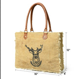 Nordic Charm Canvas Shoulder Tote Bag - Classy Leather Bags - Flyclothing LLC