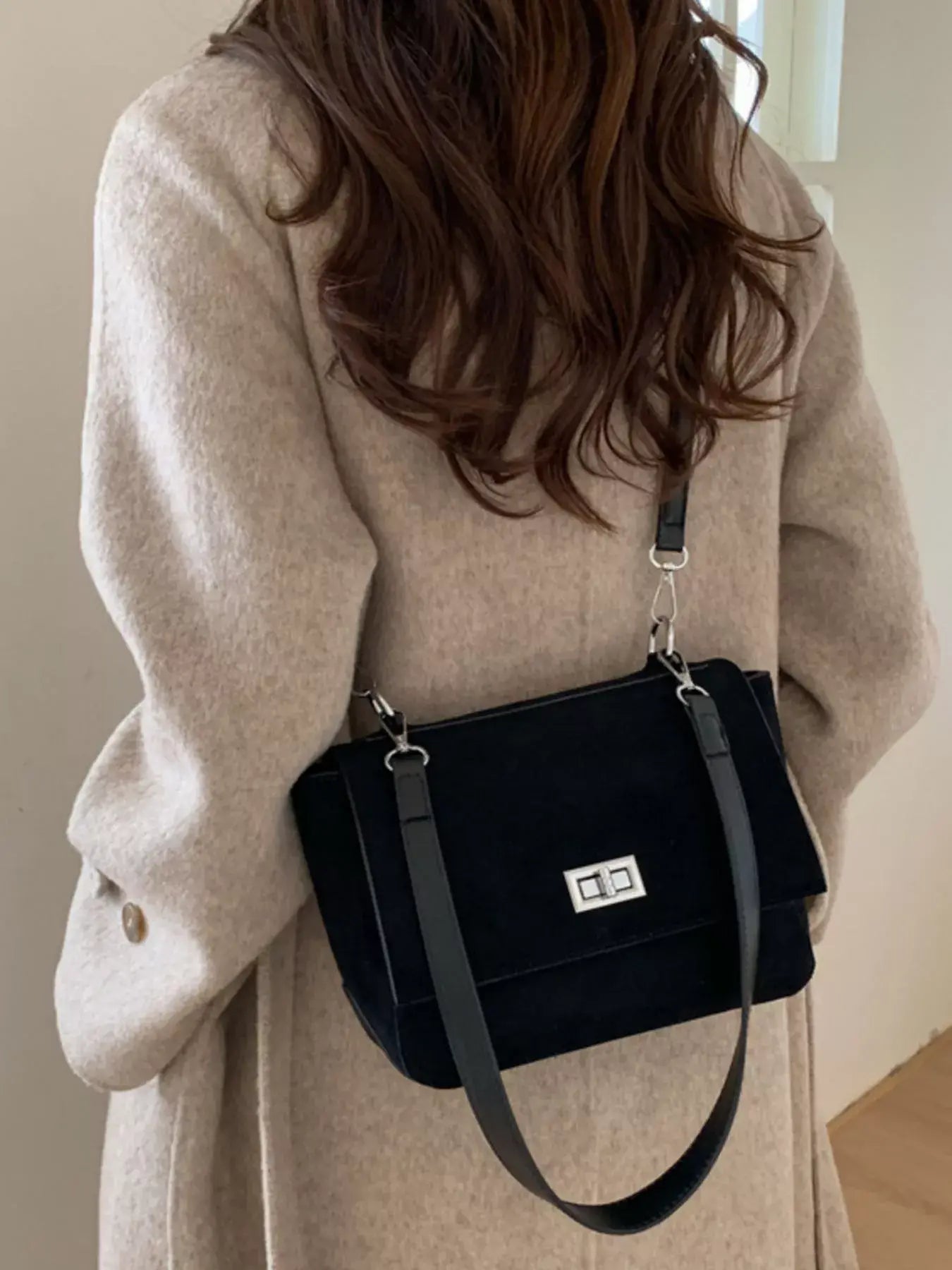 Suede Flap Crossbody Bag - Trendsi - Flyclothing LLC