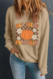 Pumpkin Graphic Long Sleeve Sweatshirt - Trendsi - Flyclothing LLC