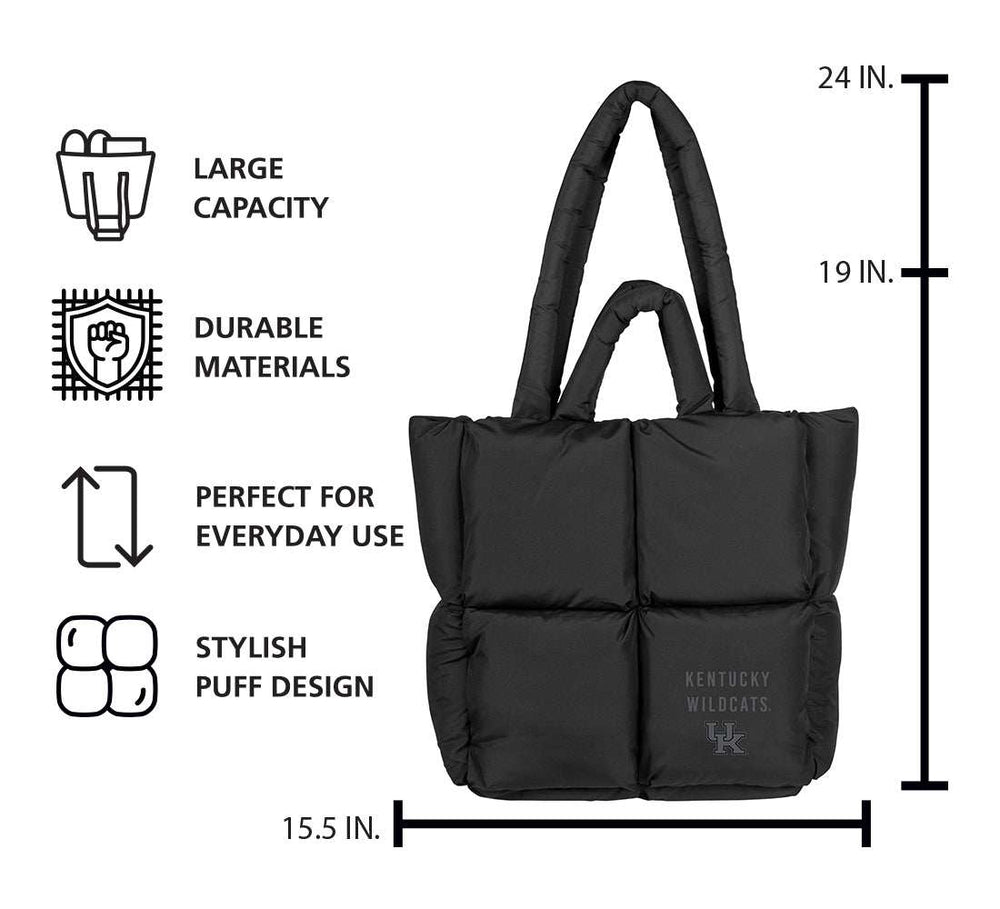 Kentucky Black Puff Tote - Logo Brands - Flyclothing LLC