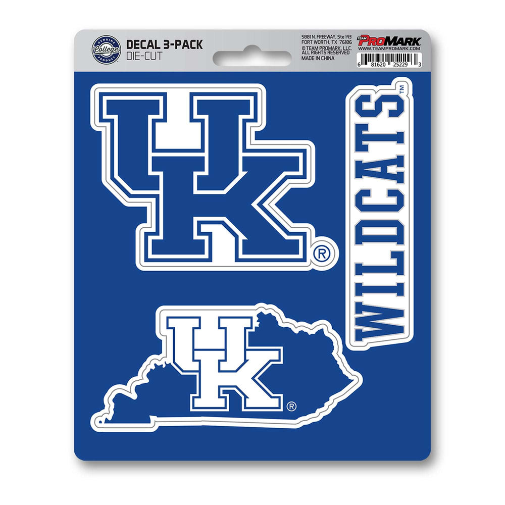 University of Kentucky Decal 3-pk - Logo Brands - Flyclothing LLC