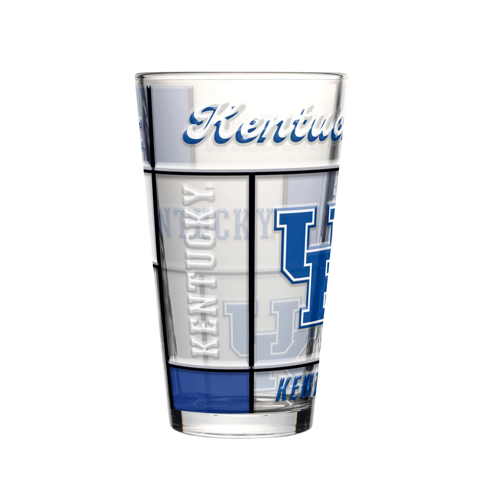 Kentucky 16oz Quilted Stained Pint Glass - Logo Brands - Flyclothing LLC