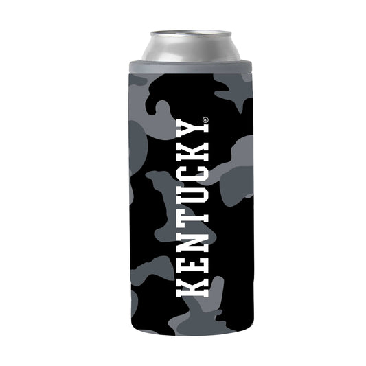 Kentucky Black Camo 12oz Slim Can Coolie - Logo Brands - Flyclothing LLC