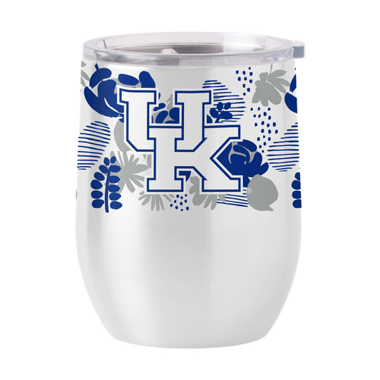 Kentucky 16oz Floral Stainless Curved Beverage - Logo Brands - Flyclothing LLC