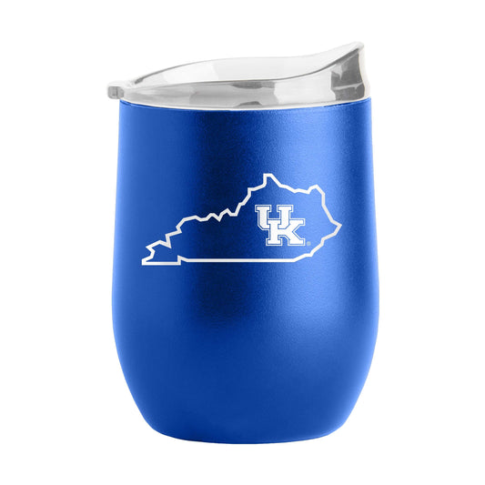 Kentucky 16oz State Outline Powder Coat Curved Beverage - Logo Brands - Flyclothing LLC