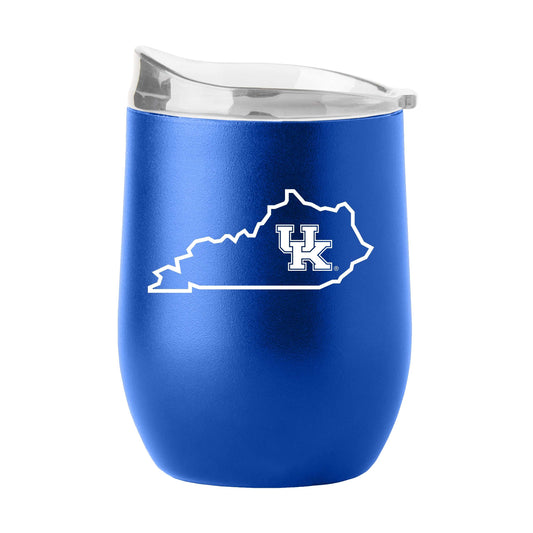 Kentucky 16oz State Outline Powder Coat Curved Beverage - Logo Brands - Flyclothing LLC