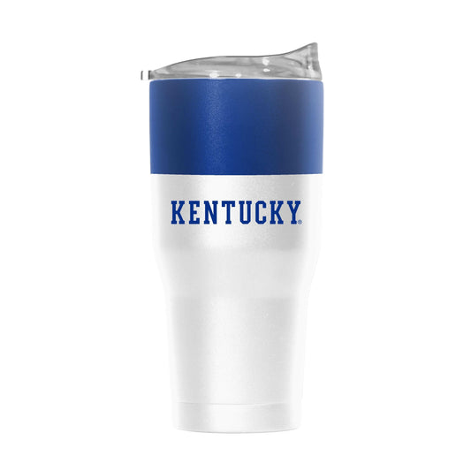 Kentucky 30oz Colorblock White Powder Coat Tumbler - Logo Brands - Flyclothing LLC