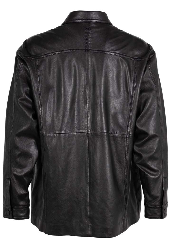 Currow OS Leather Jacket, Black