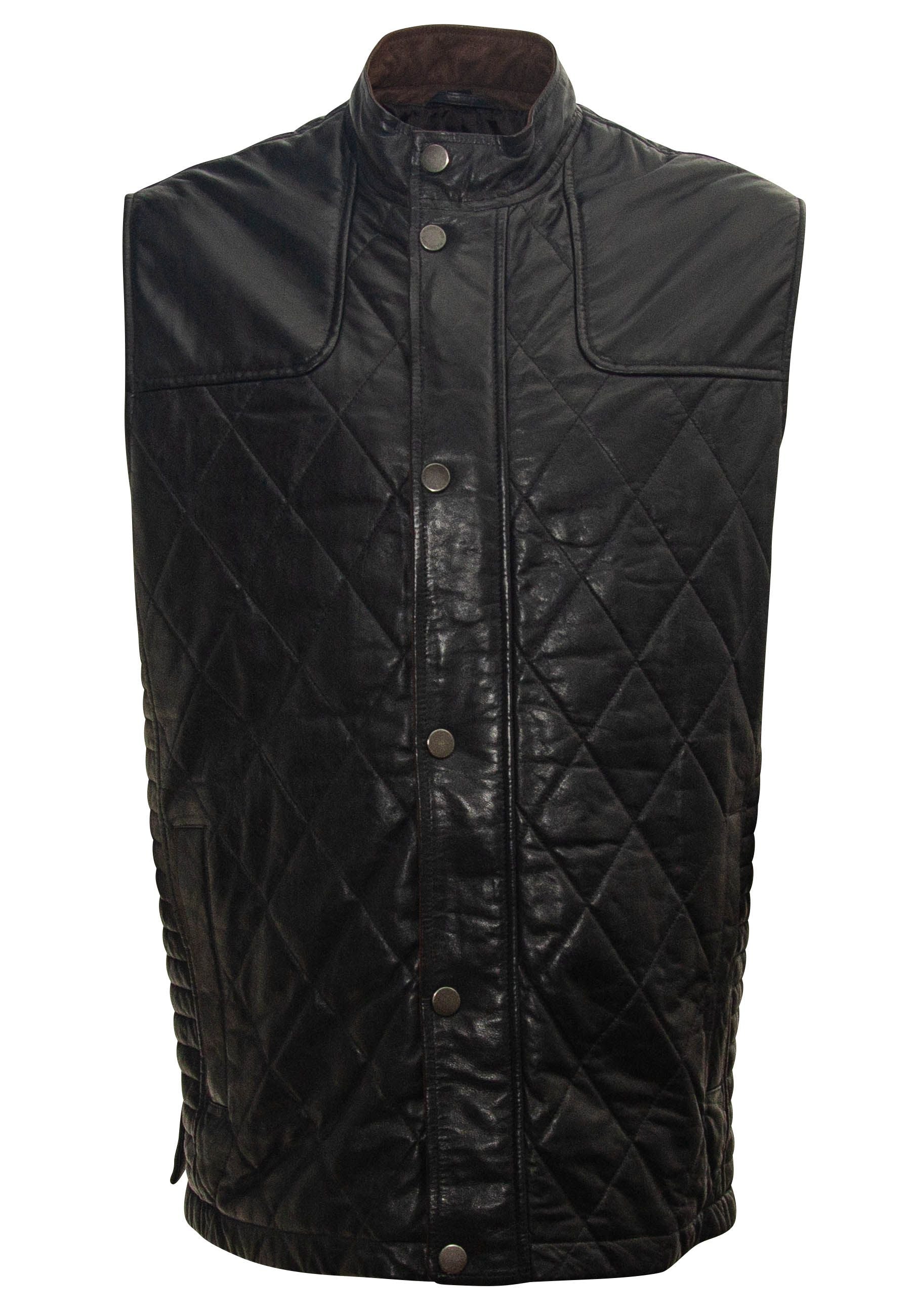 Otis CF Leather Vest, Navy