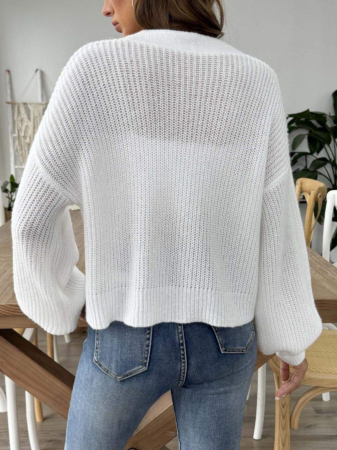 Heart Button Down V-Neck Long Sleeve Cardigan - Trendsi - Flyclothing LLC