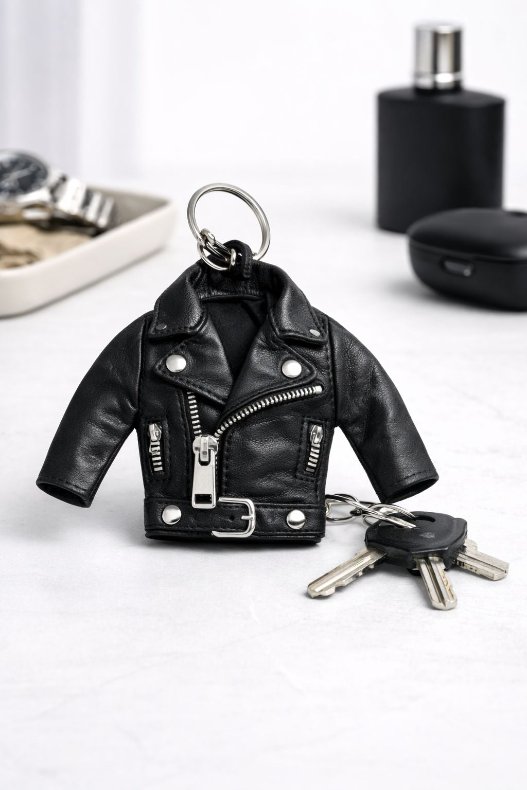 Leather Jacket Key Chain