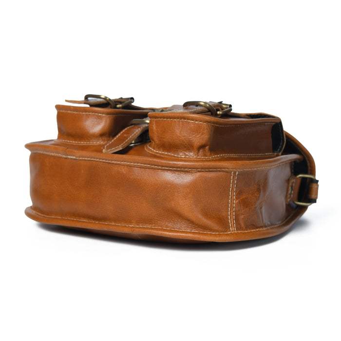 2-Pocket Leather Sling For Women - Classy Leather Bags - Flyclothing LLC