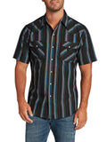 Men's Ely Cattleman Short Sleeve Stripe Western Snap Shirt - Ely Cattleman - Flyclothing LLC