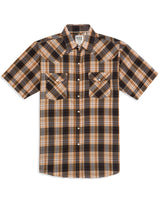 Men's Ely Cattleman Short Sleeve Plaid Western Snap Shirt
