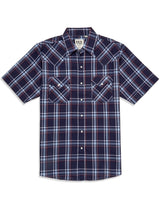 Men's Ely Cattleman Short Sleeve Plaid Western Snap Shirt