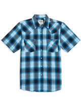 Men's Ely Cattleman Short Sleeve Plaid Western Snap Shirt - Ely Cattleman - Flyclothing LLC