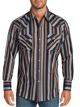 Men's Ely Cattleman Long Sleeve Stripe Western Snap Shirt - Ely Cattleman - Flyclothing LLC