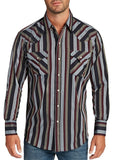 Men's Ely Cattleman Long Sleeve Stripe Western Snap Shirt - Ely Cattleman - Flyclothing LLC