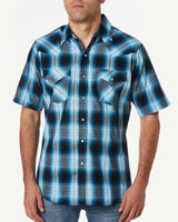 Men's Ely Cattleman Short Sleeve Plaid Western Snap Shirt - Ely Cattleman - Flyclothing LLC