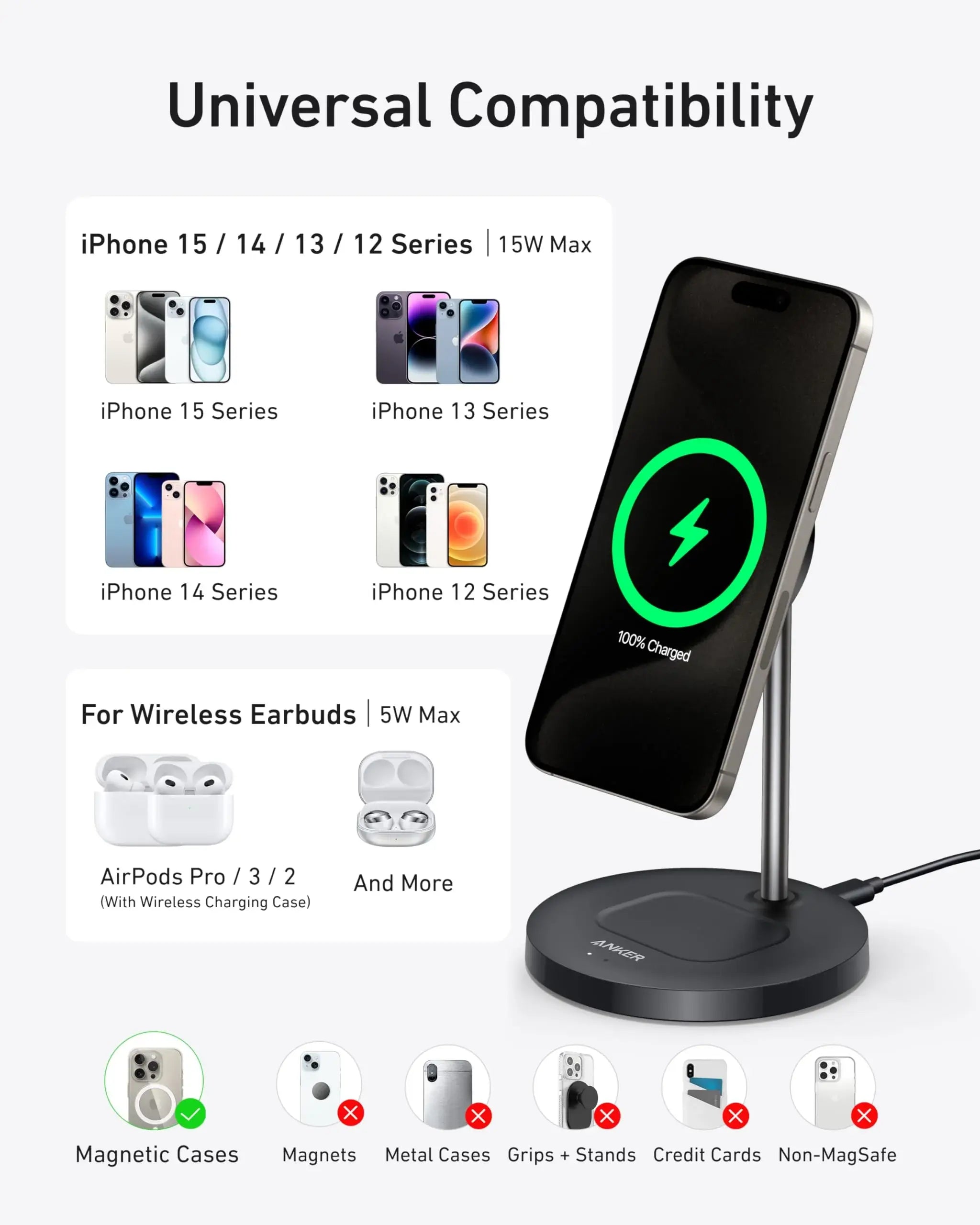 Anker MagGo Wireless Charger (2-in-1 Stand) BOA - Anker - Flyclothing LLC