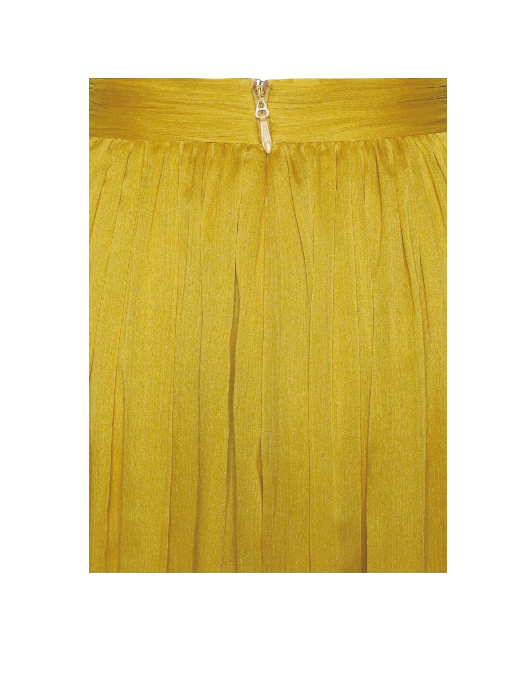 Xella Yellow Pleated Chiffon Maxi Dress - Miss Circle - Flyclothing LLC