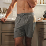 The Rock Solid | Mild Grey SleepDeep™ Men’s Pajama Shorts - Shinesty - Flyclothing LLC