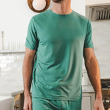 The Curacao | Teal SleepDeep™ Men’s Pajama Shirt - Shinesty - Flyclothing LLC