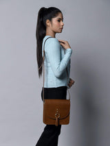 Brown Elegance Crossbody Sling Bag - Classy Leather Bags - Flyclothing LLC