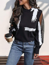 Mock Neck Mesh Long Sleeve Blouse - Trendsi - Flyclothing LLC