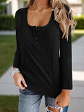 Full Size Scoop Neck Long Sleeve T-Shirt - Trendsi - Flyclothing LLC