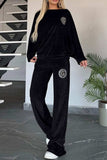 Full Size Boat Neck Long Sleeve Top and Pants Set - Trendsi - Flyclothing LLC