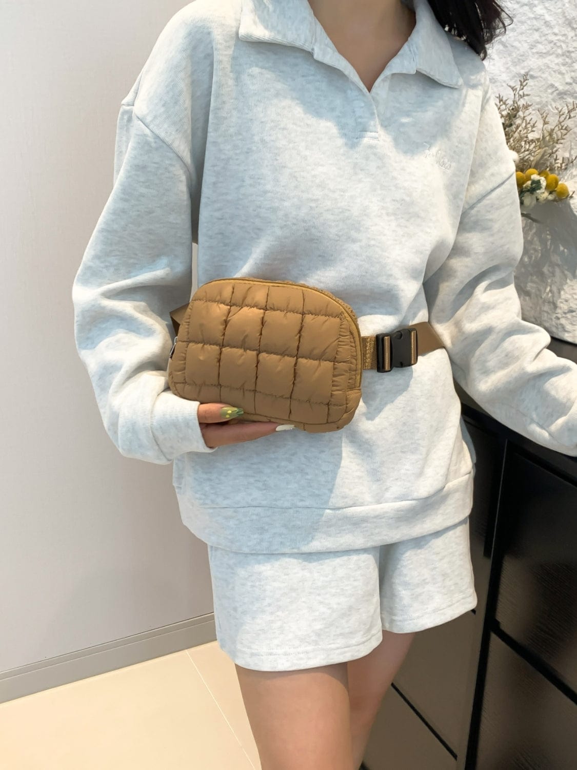 Bubble Texture Adjustable Strap Crossbody Bag - Trendsi