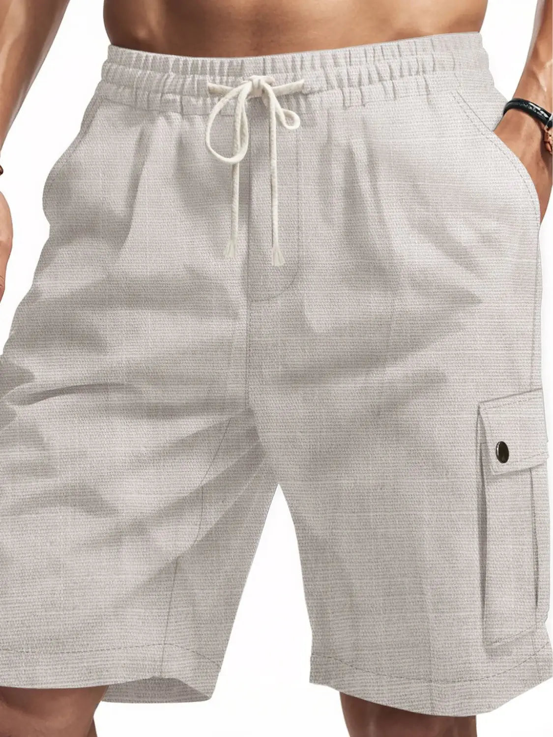 Men's Full Size Drawstring Shorts with Pockets Plus Size - Trendsi - Flyclothing LLC