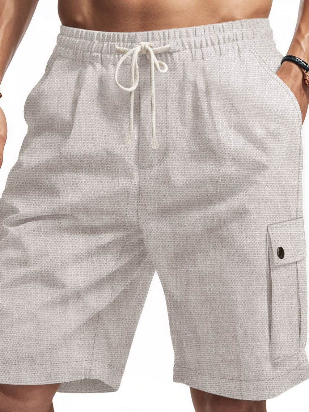 Men's Full Size Drawstring Shorts with Pockets Plus Size - Trendsi