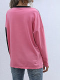 Color Block Casual Round Neck Sweatshirt - Trendsi - Flyclothing LLC