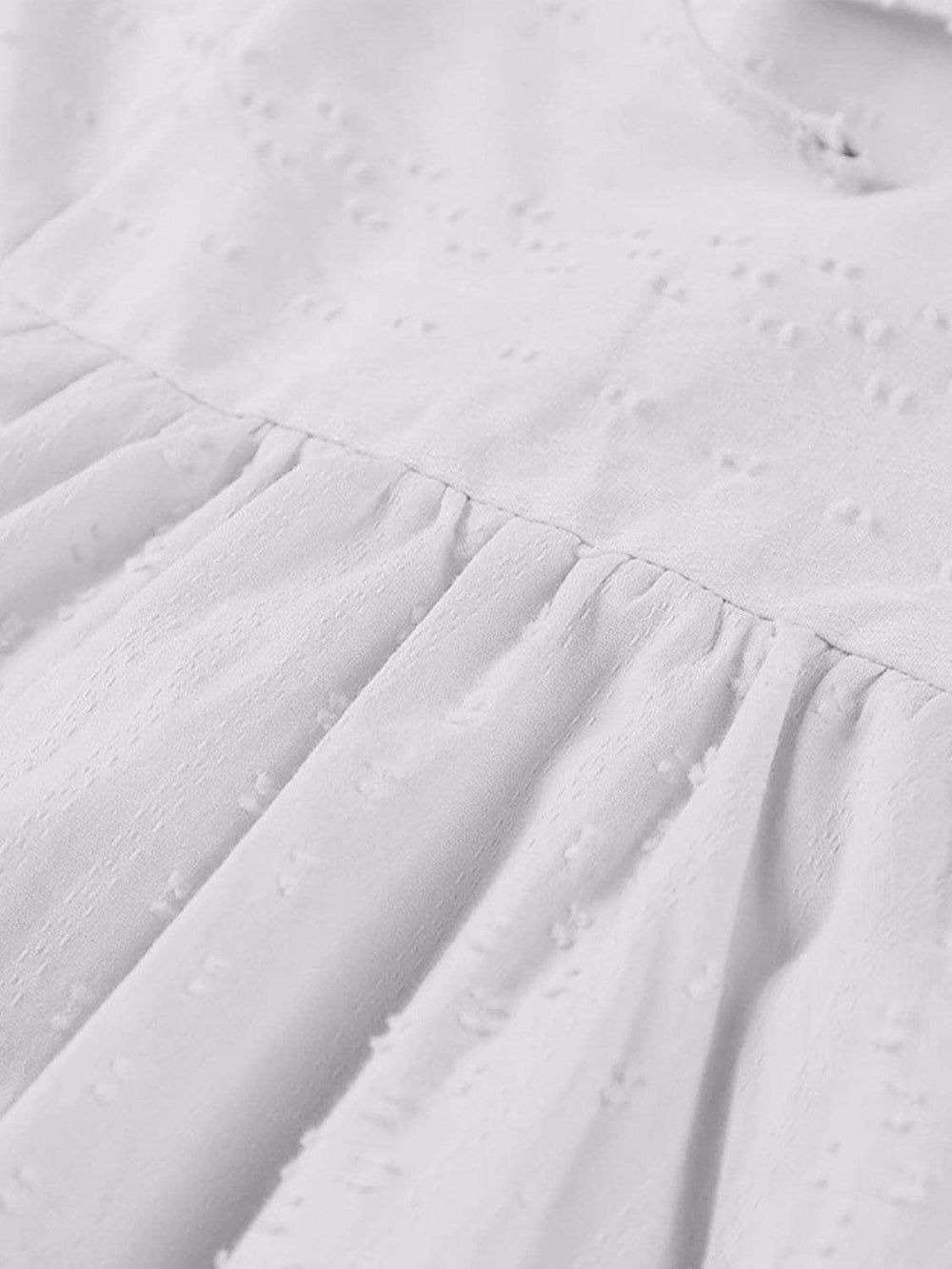 Full Size Tied Three-Quarter Sleeve Mini Dress - Trendsi - Flyclothing LLC