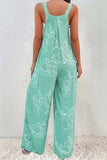 Printed Wide Strap Jumpsuit - Trendsi - Flyclothing LLC