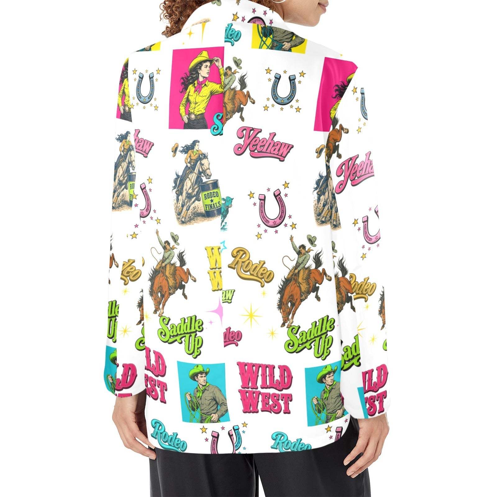 Baha Ranch The Last Roundup Western Rodeo Blazer in White - Baha Ranch Western Wear - Flyclothing LLC